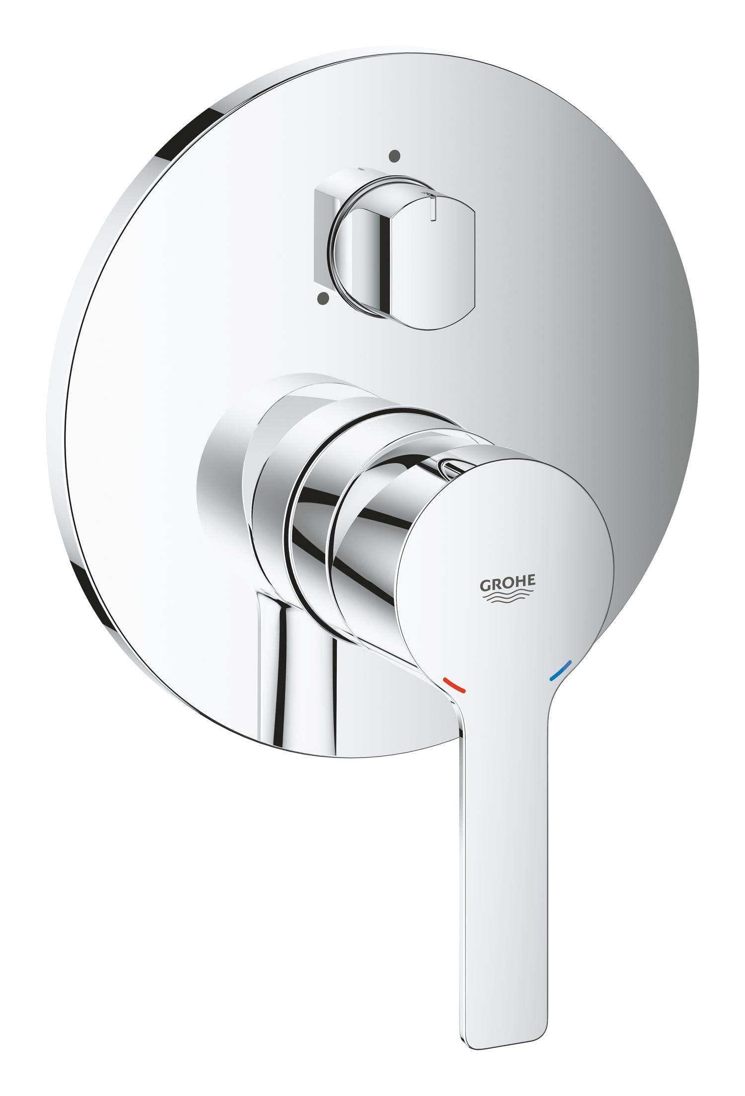 Grohe Chrome Lineare Single-Lever Shower/Bath Mixer Trim Set, 3-Way-Diverter, Concealed Installation, 24095001