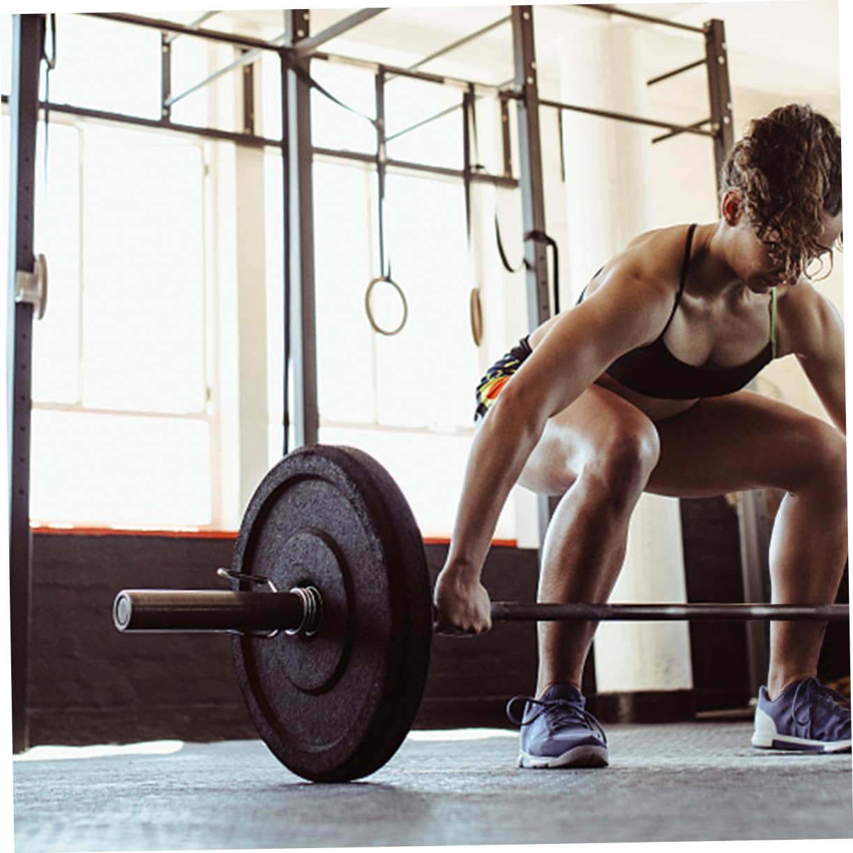 ARTSEWPLY 2pcs Dumbbell Barbell Clamps Spring Clip Collars Stainless Steel for Gym Powerlifting Weights for Barbell