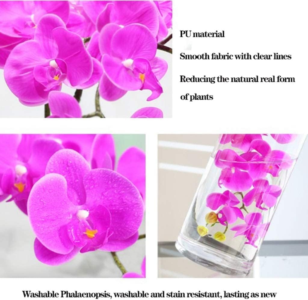 11 Teste di Orchidee Artificiali Eleganti, Fiori Artificiali, Fiori Finti, Decorazioni per tavoli, Feste, Sale da Pranzo e uffici.