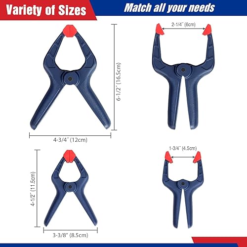 Miniatura 4 de WORKPRO Juego de abrazaderas para carpintería, juego de abrazaderas de barra de 10 piezas y juego de abrazaderas de resorte de 4 piezas