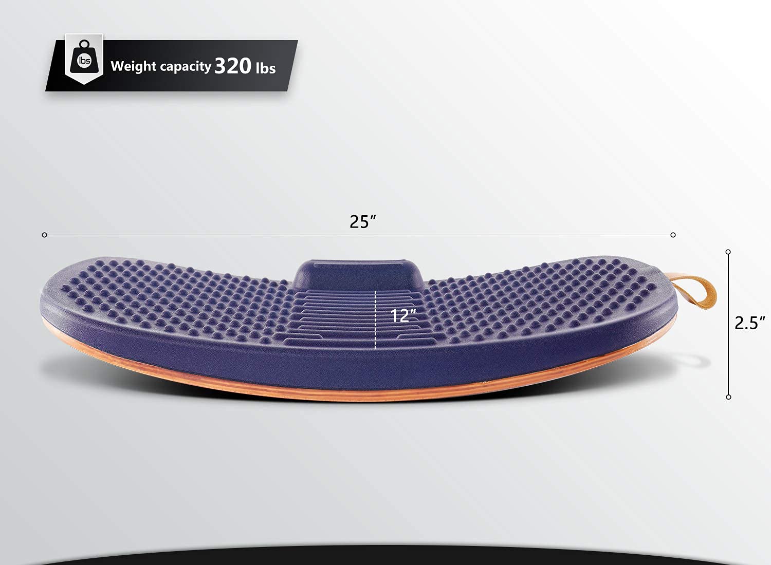 FEZIBO Standing Desk Mat with Anti Fatigue Bar, Wooden Wobble Balance