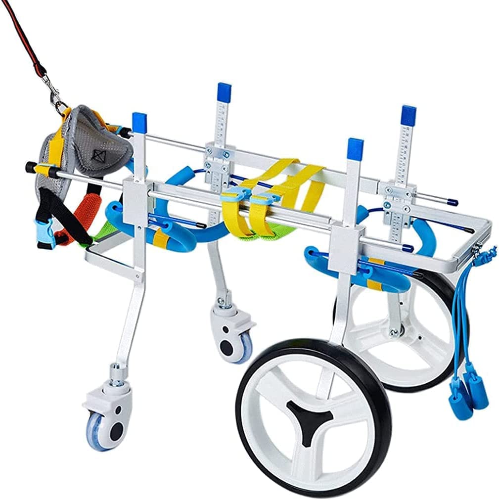 Buy Dog Wheelchair Adjustable 4Wheel Dog Cart Animal Exercise Wheels