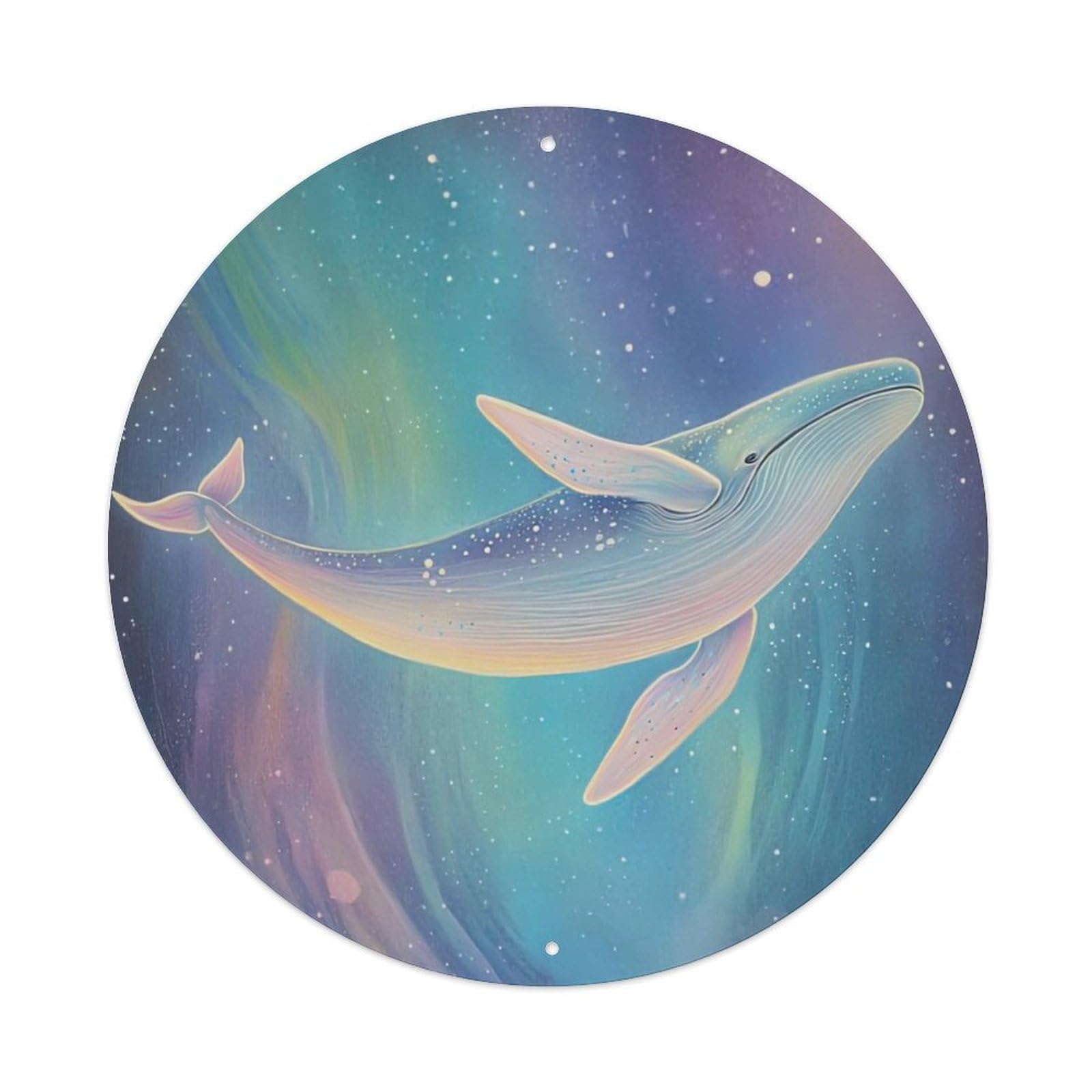 Marine Animal Cute Whale Vintage Metal Tin Sign Plaque Wall Decor for Cafe, Club Bar, Office, Garden Metal Poster 8x8Inch