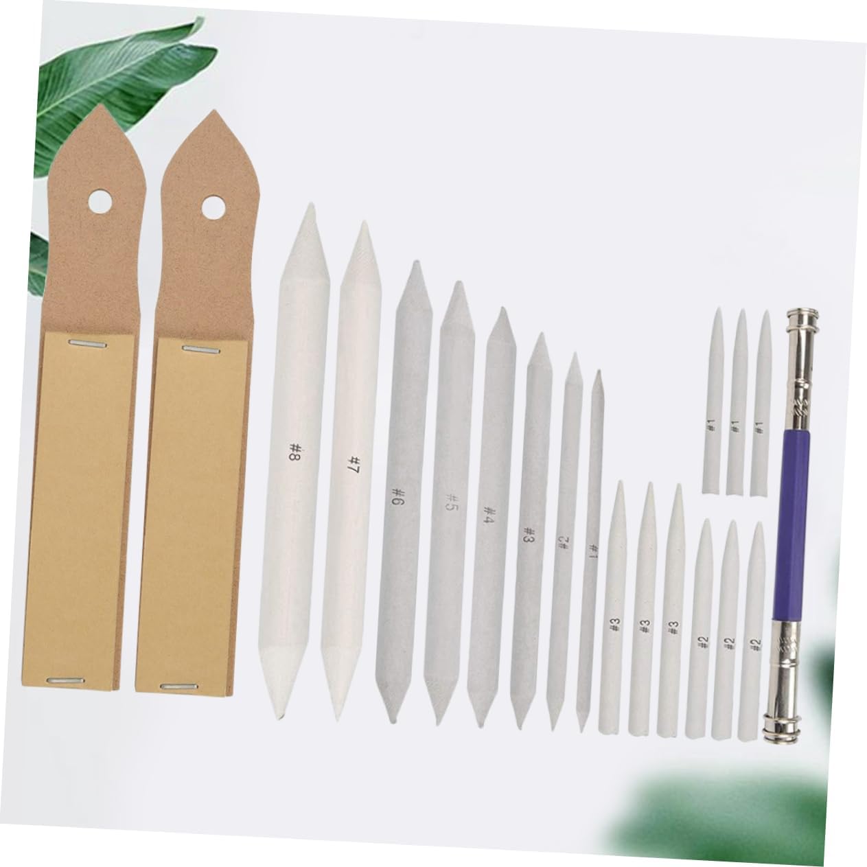 OHPHCALL 20-Piece Sketch Tool Set for Beginners Blending Paper Stumps Eraser Extender Charcoal Sandpaper for Art Drawing and Sketching