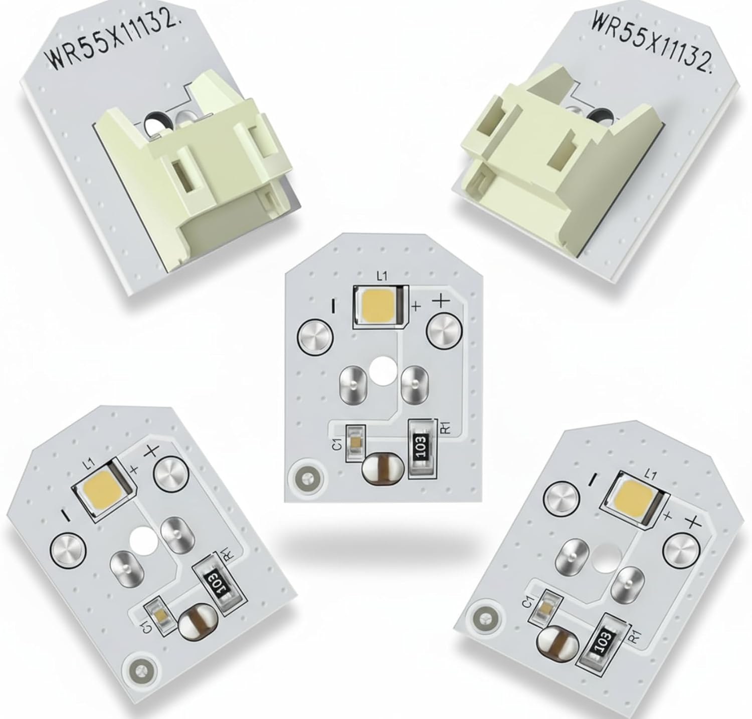 (8-Pack) New Upgraded WR55X11132 LED Light Replacement for GE Refrigerator Light Bulb - Compatible with WR55X25754, WR55X26486, WR55X30602, EAP12172918, AP6261806 - Waterproof, No Plastic Cover