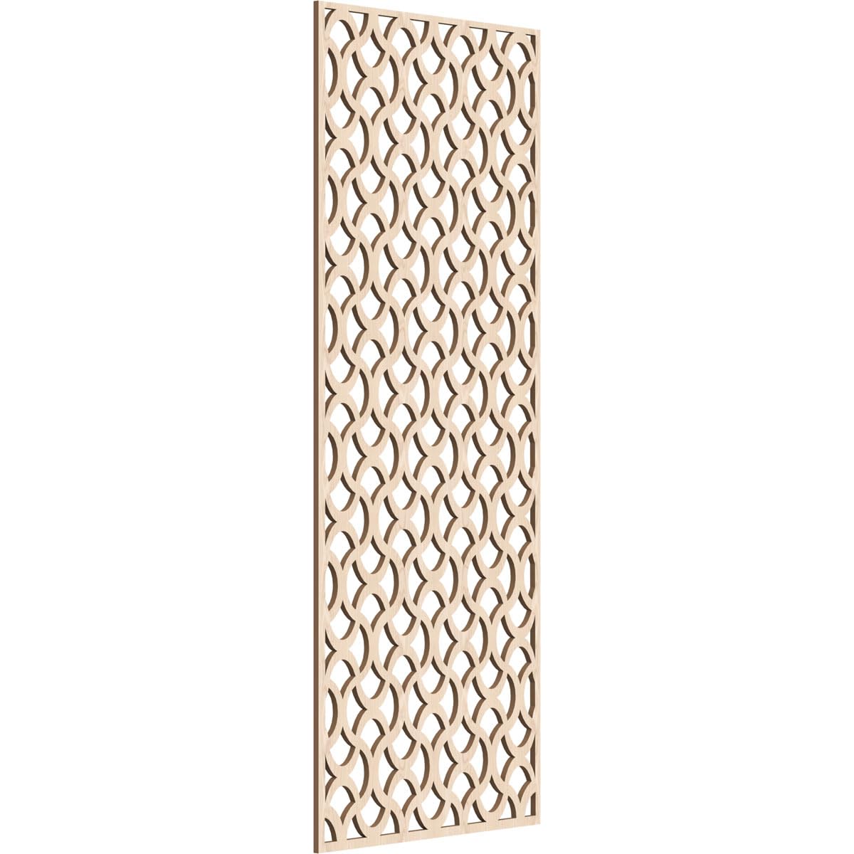 Resort Decorative Pierced Fretwork Wood Wall Panels, 17 3/8"W x 44 3/8"H x 1/4"T, Red Oak