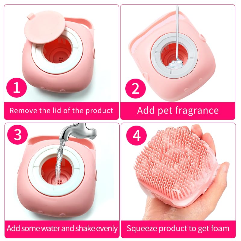 Dog-Brush-Kit-4-in-1-Gromming-Combo-Dog-Cats-Gromming-Brush-Kit-Dog-Brush-for-Removing-Hair-Knots-and-Shampoo-Massage-Dispenser