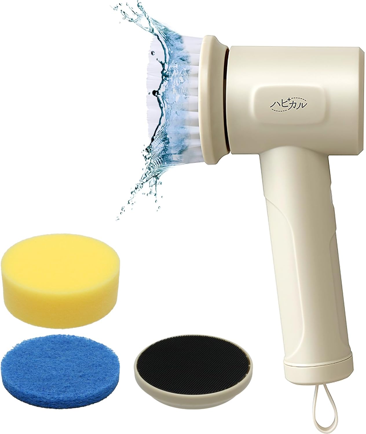 Apix Hapical Multi-Scrubber, Lightweight, 9.5 oz 270 g, Cordless Electric Cleaning Brush, IPX7 Waterproof, 2 Speed Switching, Type-C Rechargeable, Up to 2 Hours and 50 Minutes of Continuous Use,