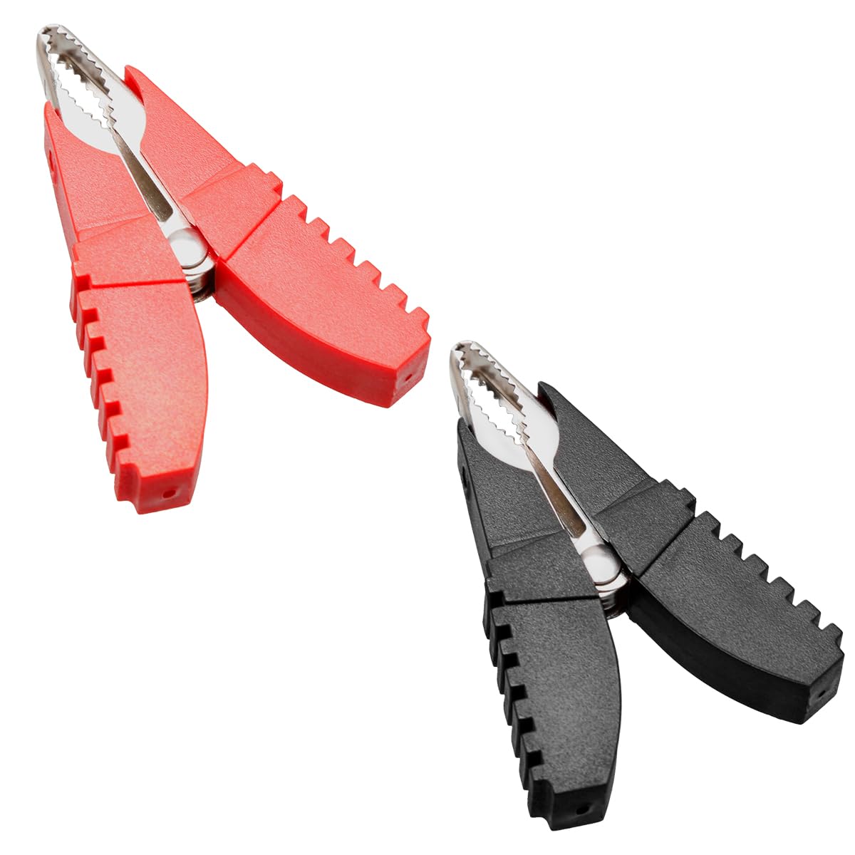 VanyibroCrocodile Clips,2 Pack Butterfly Type, Insulative Full Protective Alligator Clips for Electric Testing in Cars(Red and Black)