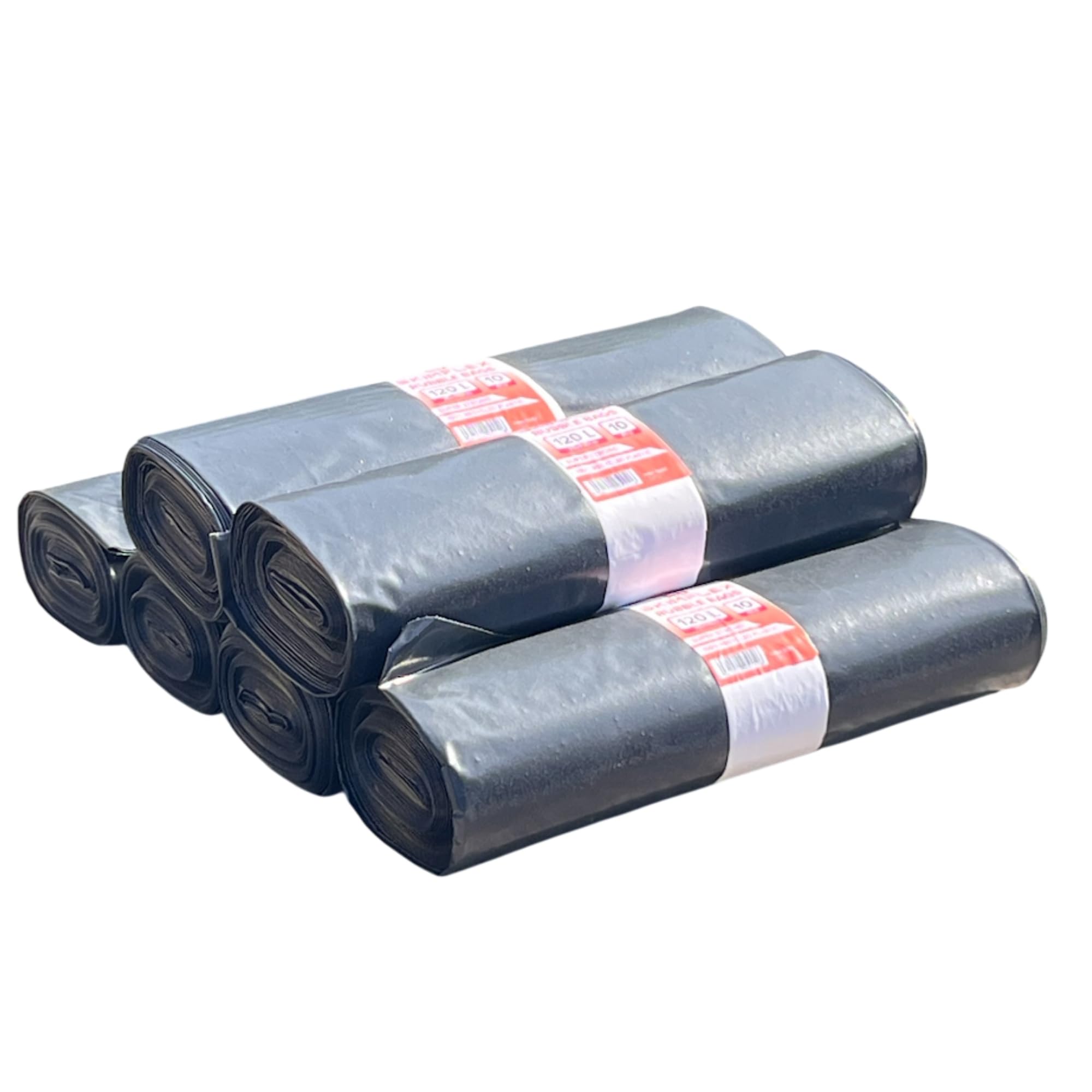 Skimflex Black Rubble Sacks 120L 240L Heavy Duty 75 Micron | Strong Builders Waste Bags For Rubble, Insulation & Construction Debris Bin Bags – (60 X 120 Litre)