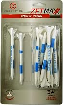 Zero Friction ZFT Maxx 3-Prong Composite Tees (White/Blue, 3.25",18pk)