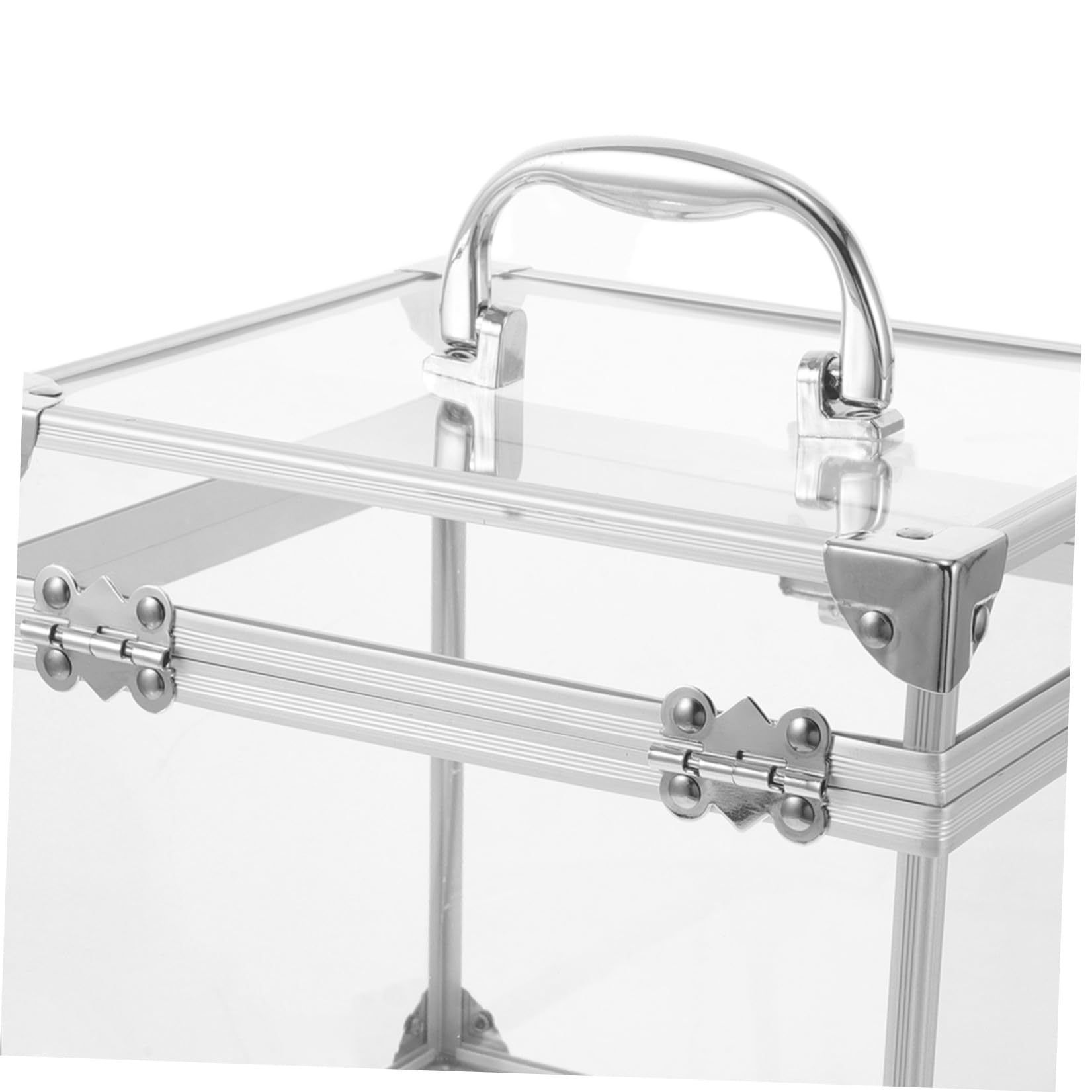 Operitacx Scatola Porta Dischi in Acrilico con Maniglia Organizer Vinile e CD per Scrivania Custodia Trasparente con Coperchio Protettivo Antipolvere Soluzione Versatile per Album e Dvd