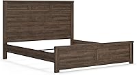 Vista 12 de Signature Design by Ashley Juararo - Cabecera rústica con paneles solamente, tamaño Queen, color marrón desgastado
