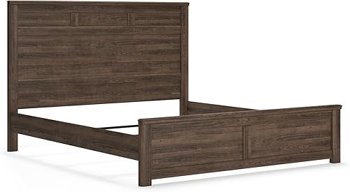 Miniatura 12 de Signature Design by Ashley Juararo - Cabecera rústica con paneles solamente, tamaño Queen, color marrón desgastado