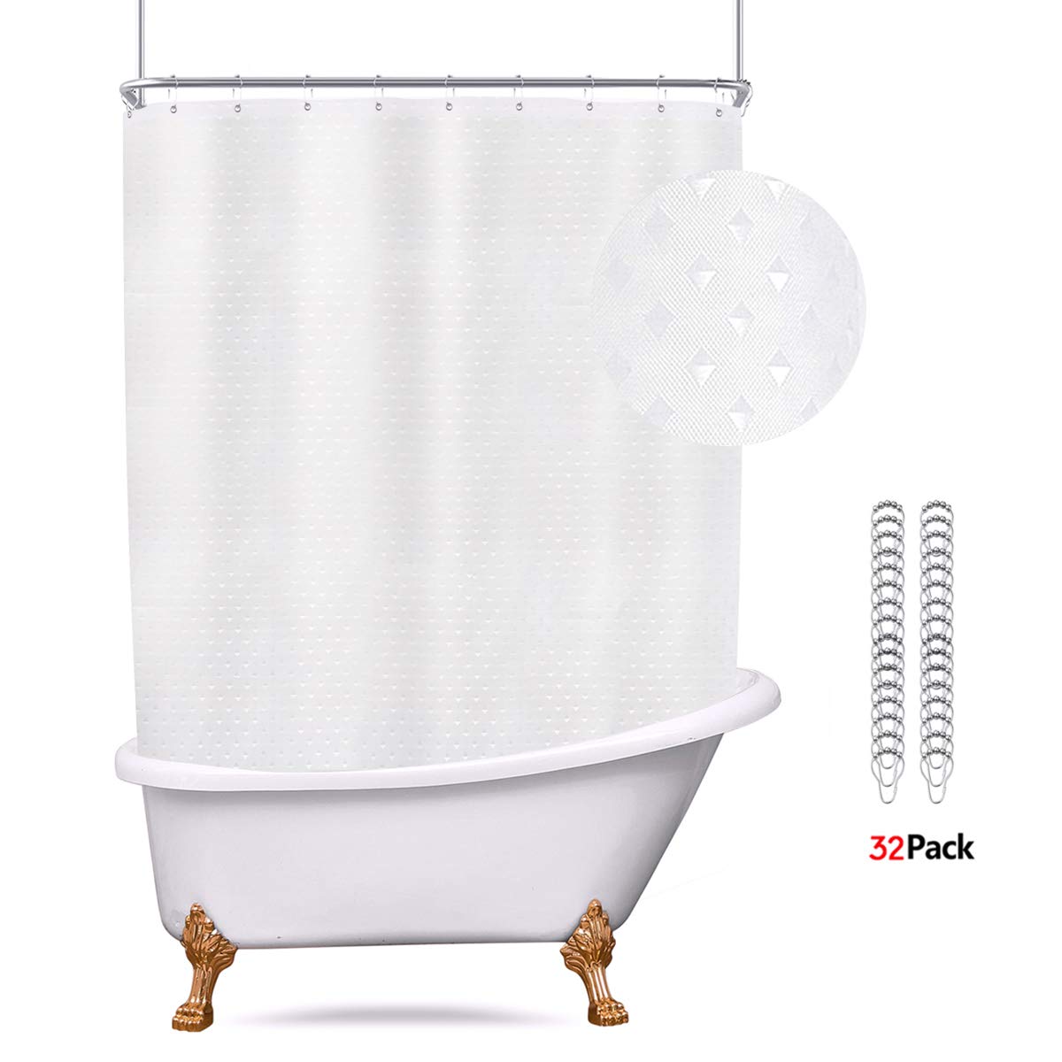 Clawfoot Tub Shower Curtains Curtains & Drapes 2023