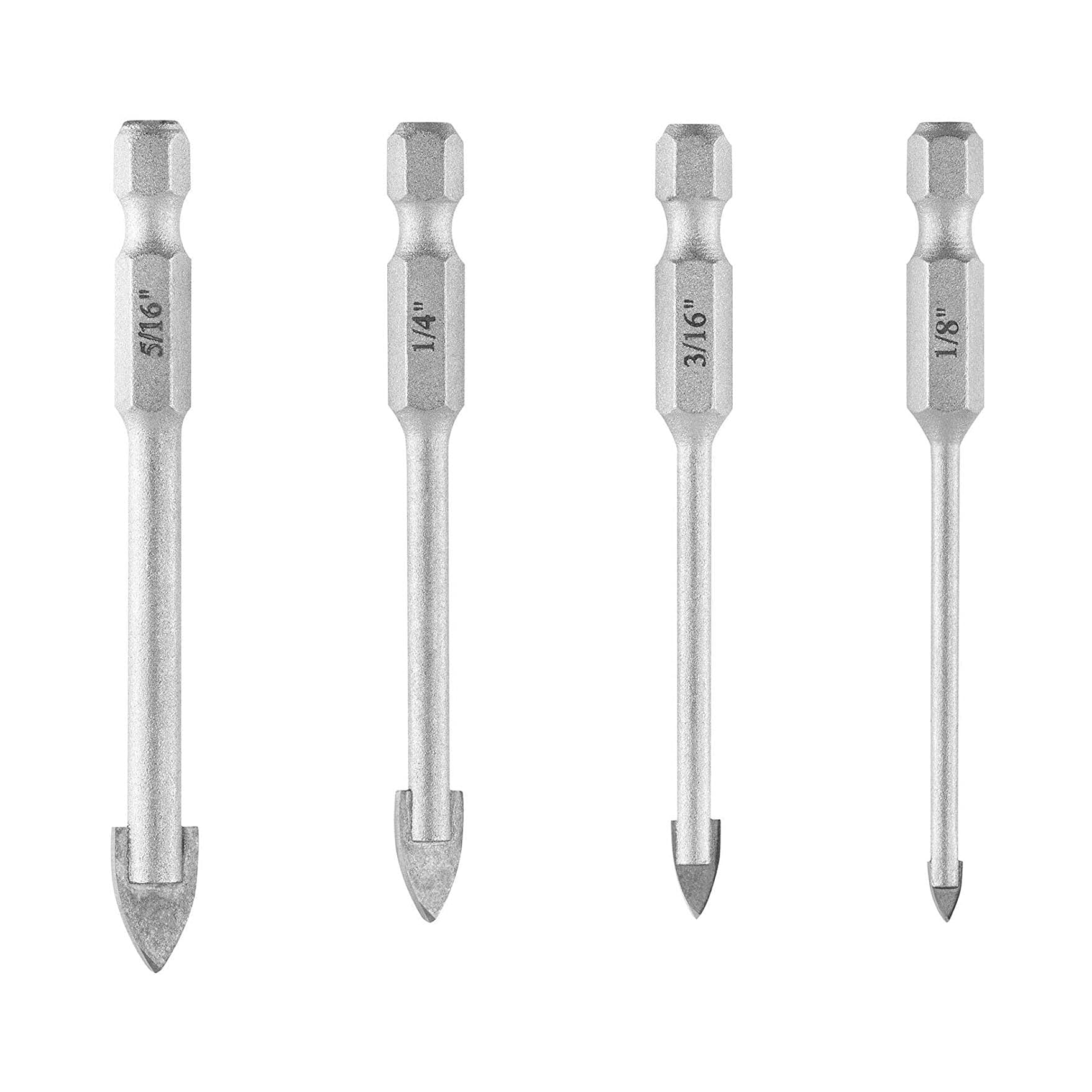 Up to Date Products & Tools 4 Piece Glass Tile Drill Bits Set Tungsten Carbide Tipped Spear Head Ceramic Tile Marble Mirror Drill Bits, Hex (B0978NZB46) Amazon Price History, Amazon Price Tracker