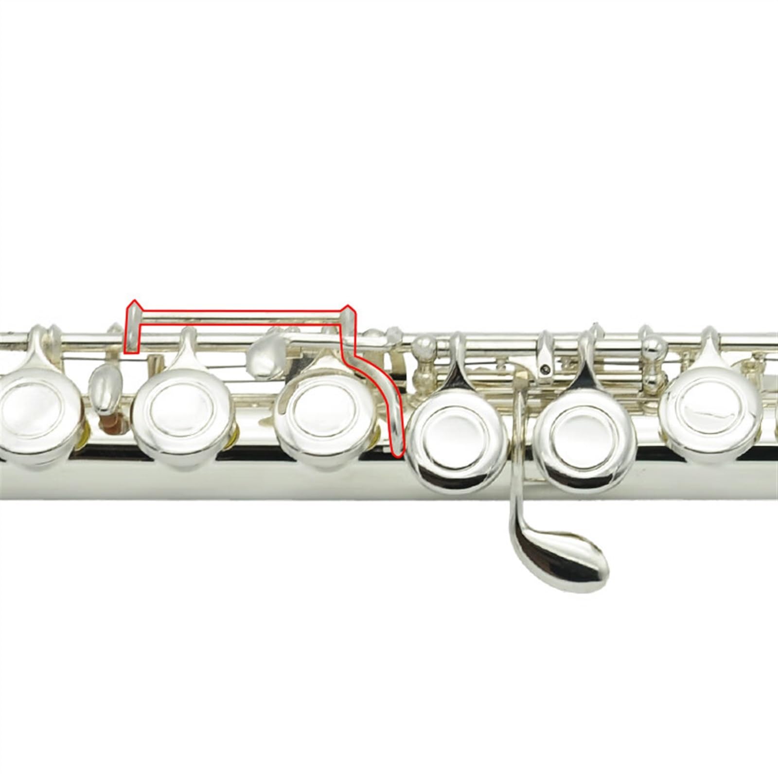Set di flauti placcati in Argento, Strumento a 16 Fori, Fori Chiusi, Tono Do con Chiave Mi Divisa, Adatto ai Principianti.,
