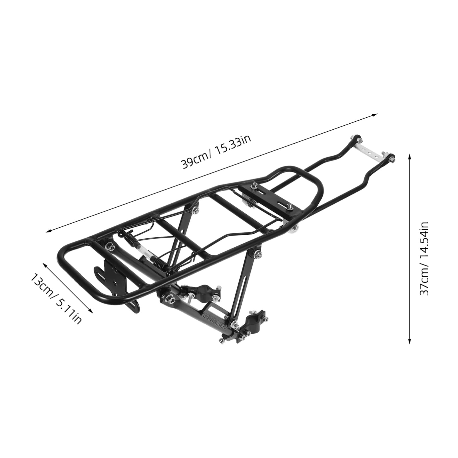 Abaodam Professional Multi Function Bike Rear Rack Durable Cargo Carrier Easy Installation Wear Resistant Back Rack for Folding and Mountain Bikes