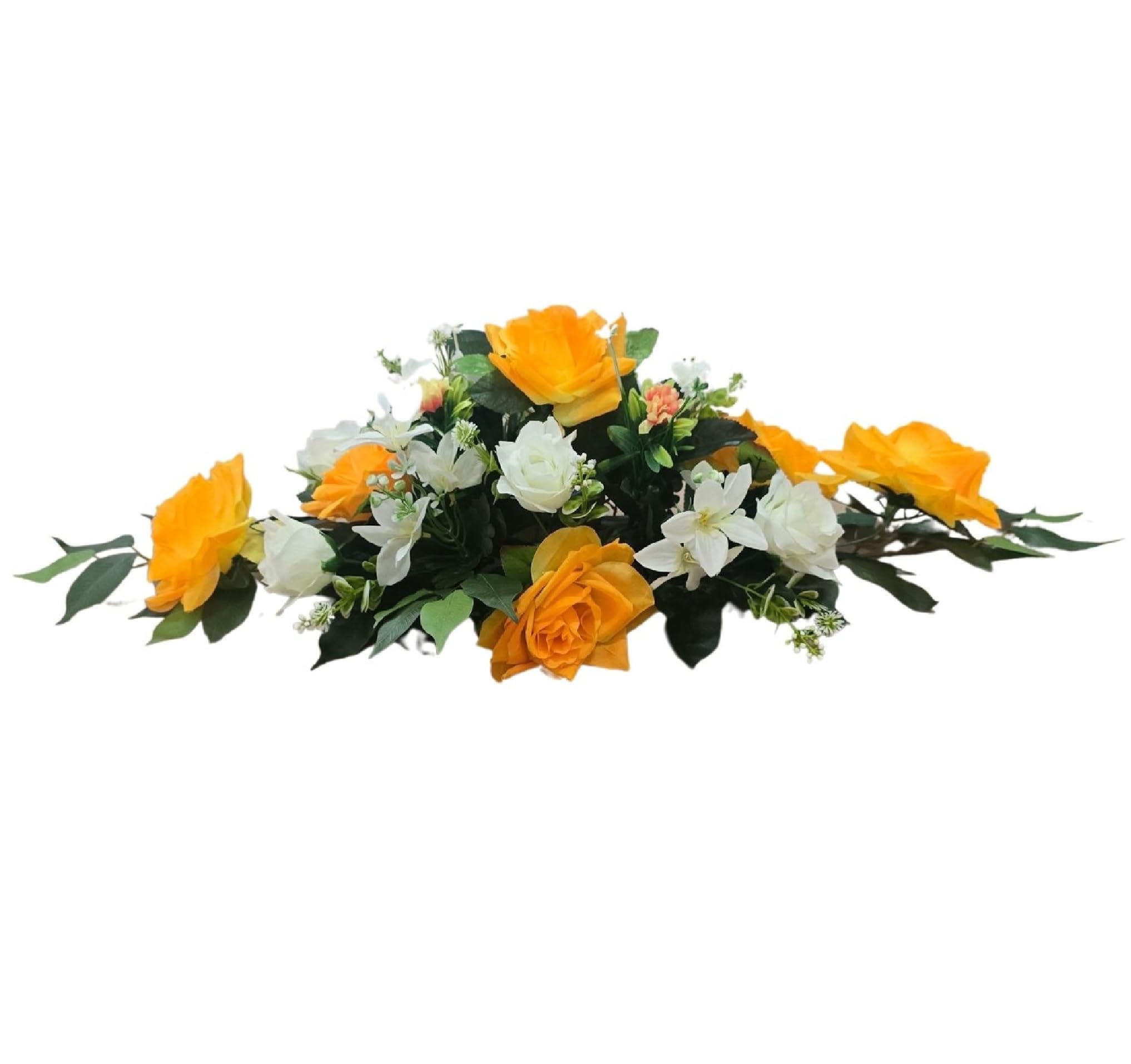 Centre Fleurs cimetière Saint de haute qualité roses blanches et jaunes