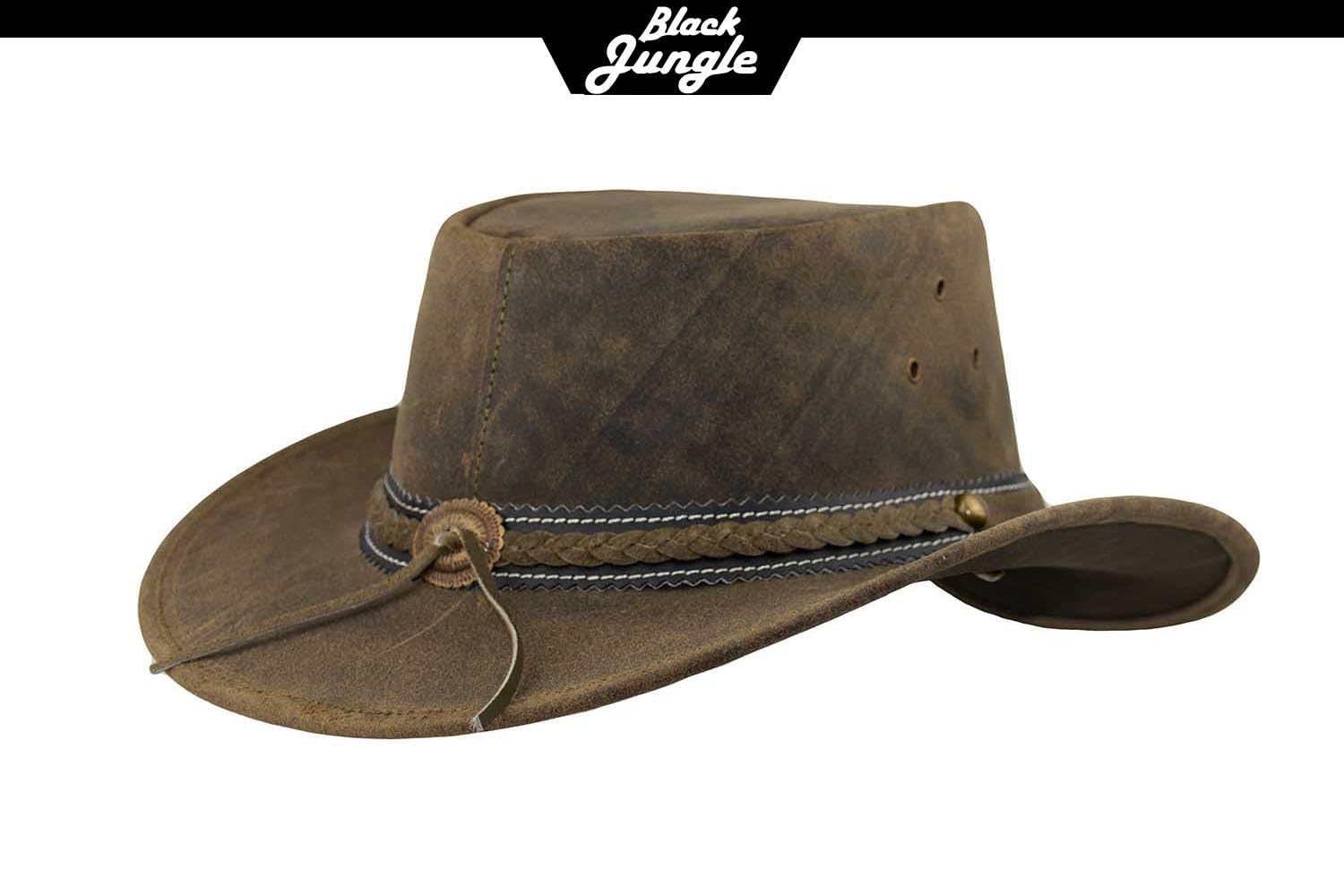 Black Jungle Dayton - Sombrero de piel de estilo occidental