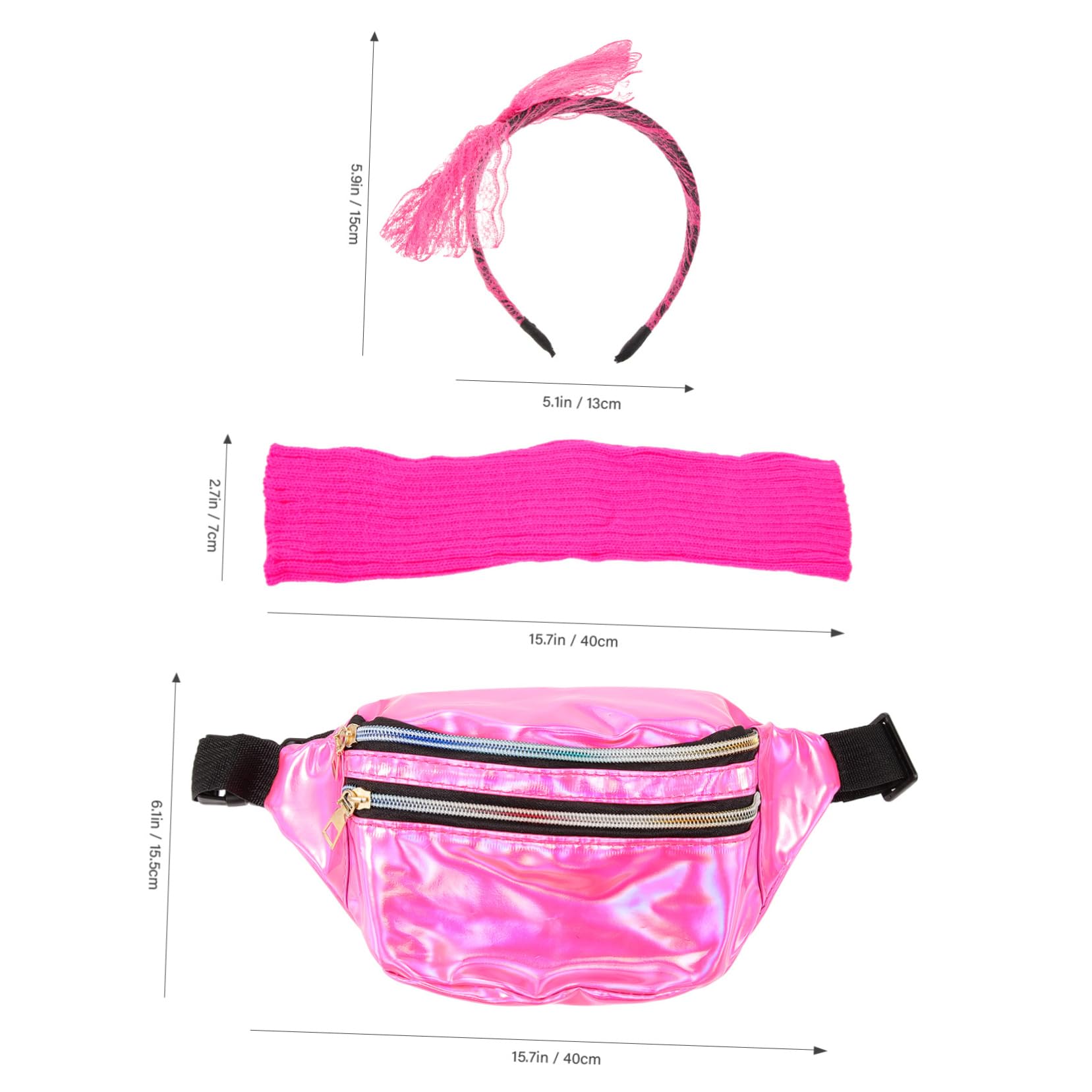 Accessoires de Costumes Années 80 pour Femmes, Ensemble 1 Set Rétro