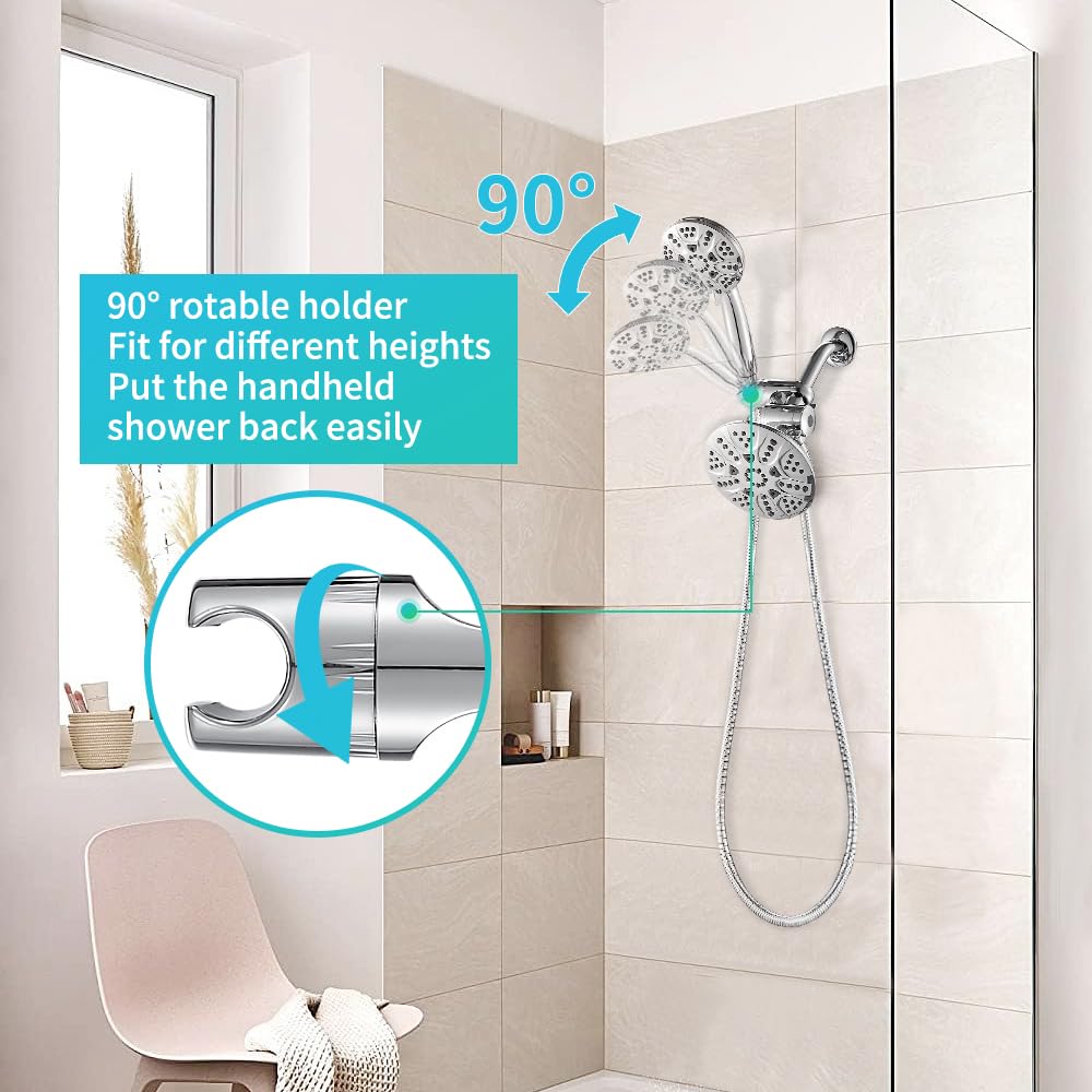 6 Spray Settings Shower Head JOMOO High Pressure Shower Head Combo With ...
