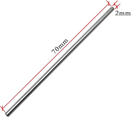 Miniatura 2 de EUDAX 100 piezas STEM Toys eje redondo de caña para bricolaje juguete RC coche, barco, helicóptero, pieza de modelo (0.079 in x 2.756 in)