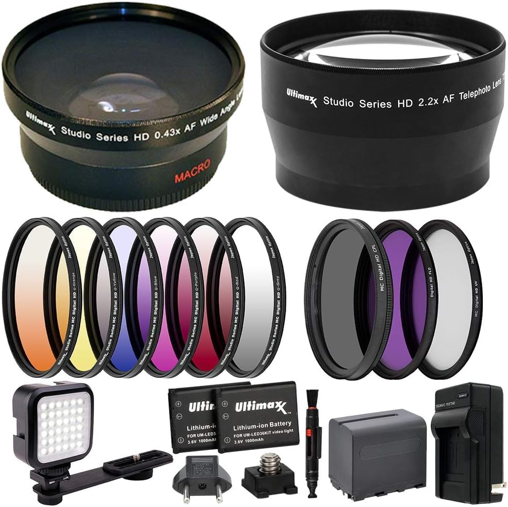 37mm Professional Accessory Kit for Canon Nikon Panasonic Sony Pentax Olympus Camera Camcorder & Lens