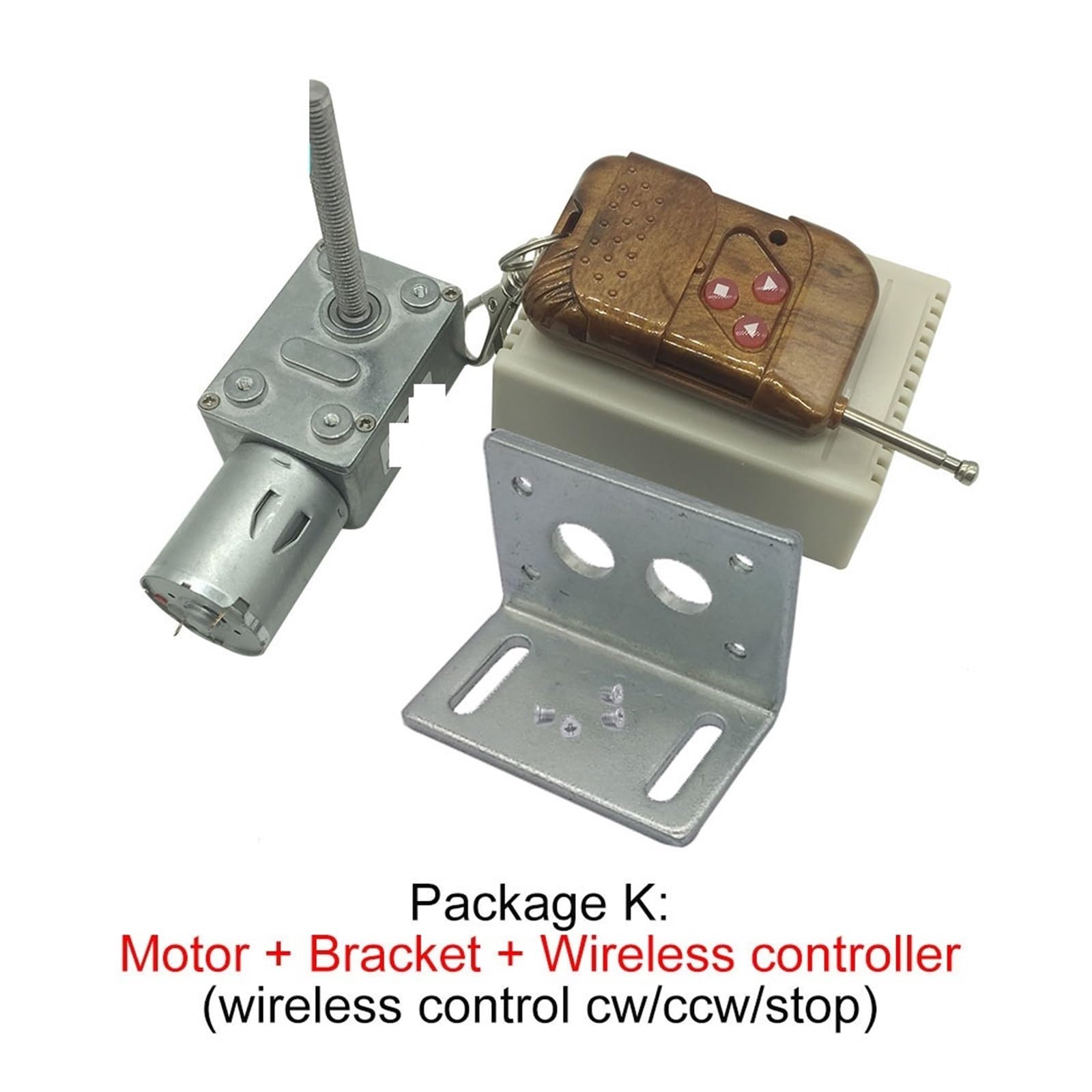 Reductor de Engranaje helicoidal 4632-370 de 12 V CC con Eje de Tornillo M6 de 50 mm, Paquete de Tornillo sin Fin K, 24 V, 40 RPM