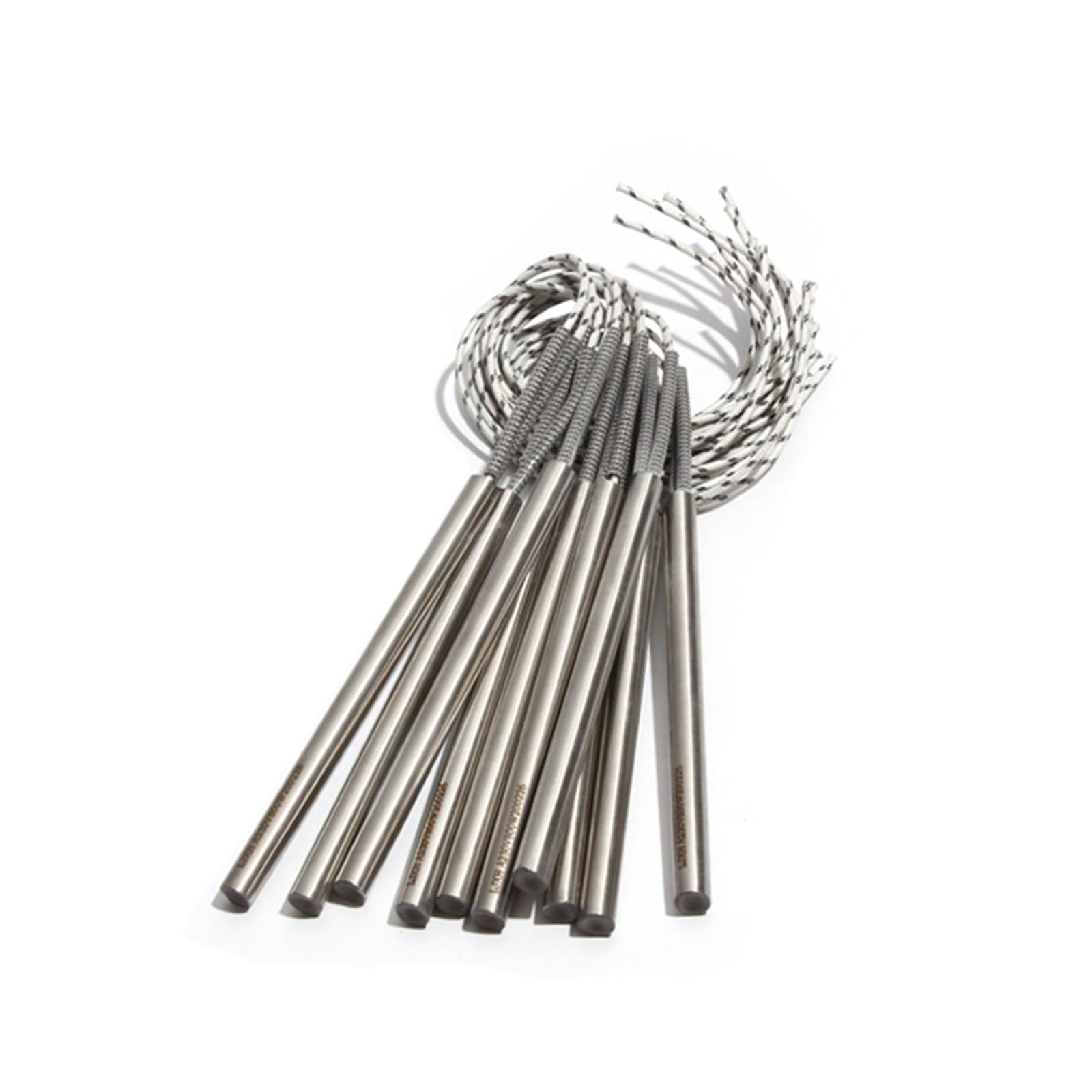 2 cylindryczne rury grzewcze 12 mm (225 do 255 mm) ze stali nierdzewnej 316 (110 V, 1100 W 12 x 230 mm (DxL))