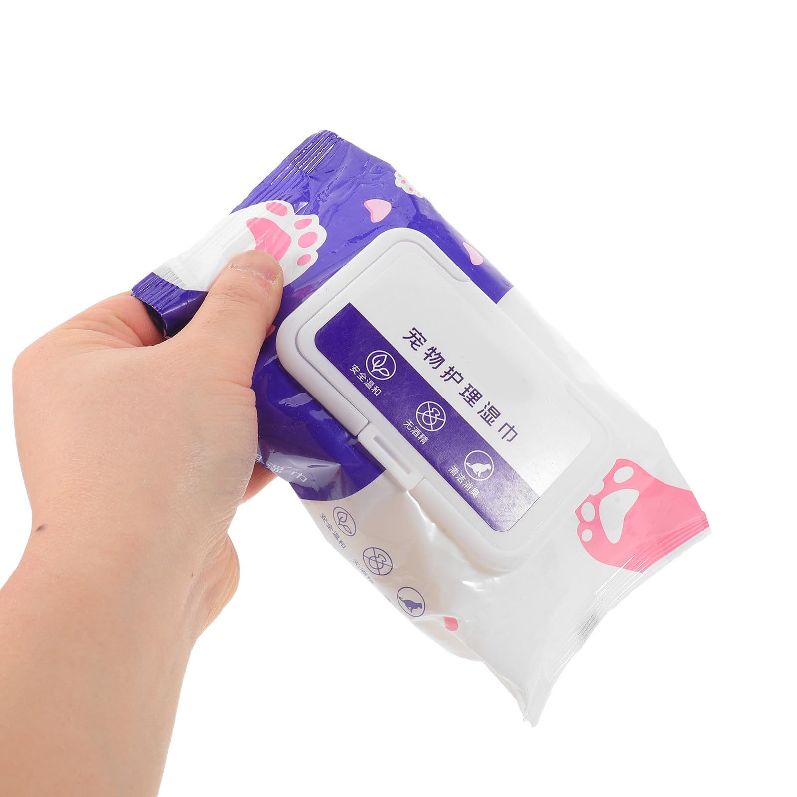 SHERCHPRY Lingettes Nettoyantes pour Chiens et Chats 80pcs, Non-tissées, Portables et Réduisant Les Traces de Larmoiement, pour Voyages et Aventures en Plein Air