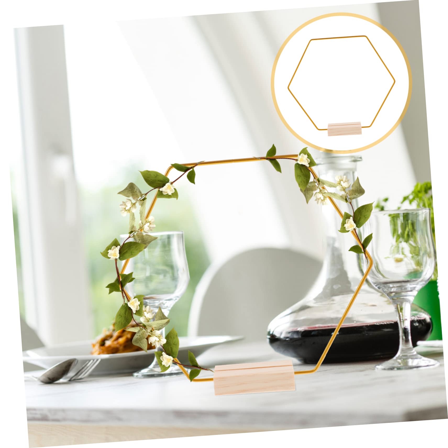 6juego Aros De Metal Hexagonales para DIY De Base para Decoración De Mesa y De Sueños