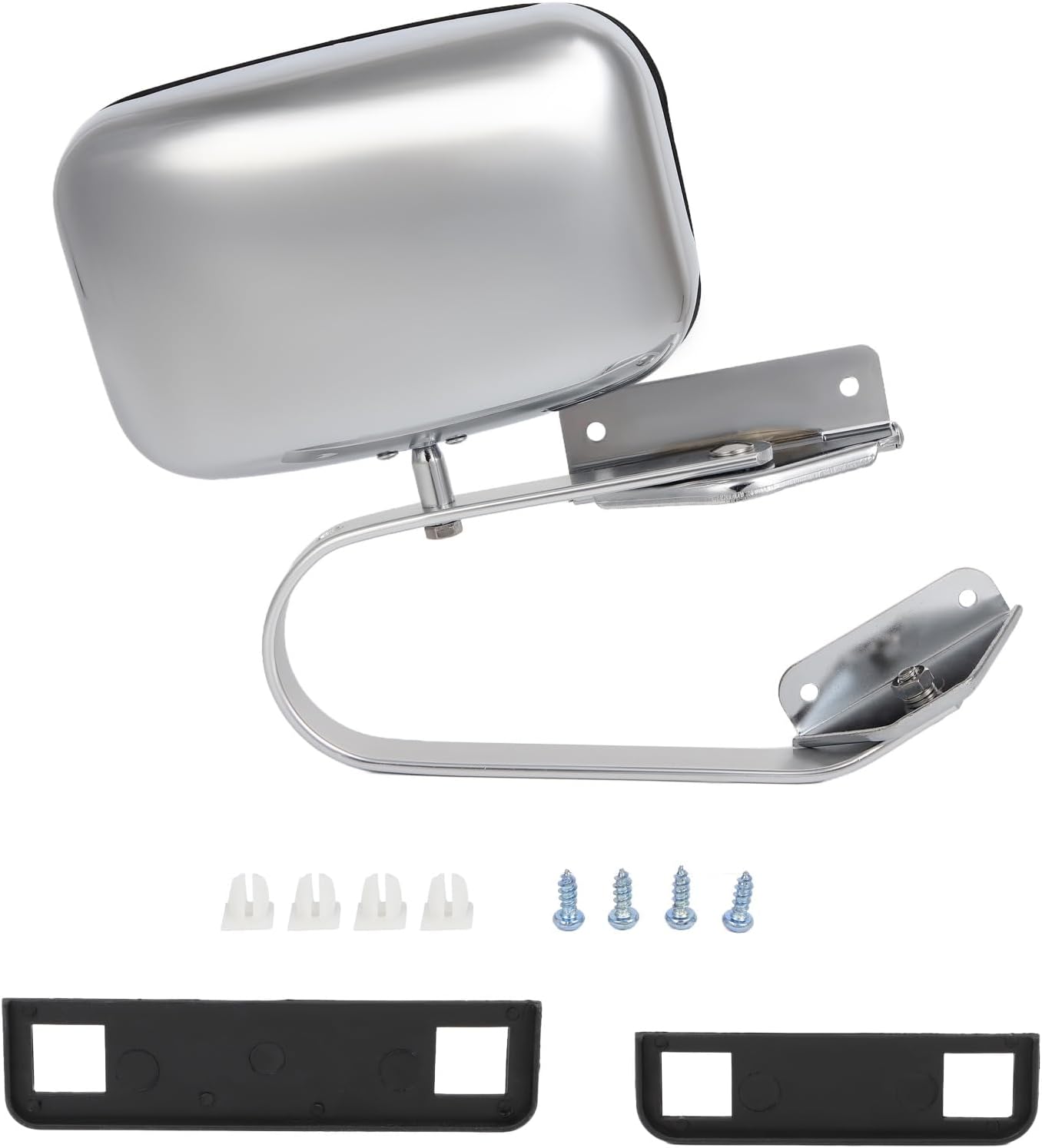 FINDAUTO 1pcs Side View Mirror For 1980-96 For Ford Bronco F150 Truck 1984-90 Bronco II 1991-94 Explorer 1980-84 F100 Truck Driver or Passenger Side Manual Adjustment Manual Fold Non-heated Black
