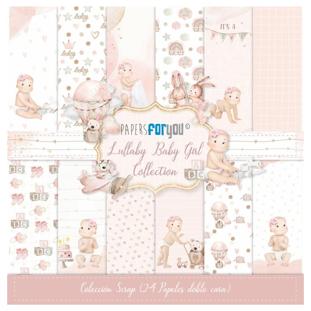 PAPERSFORYOU Gama De Productos De La Colección Lullaby Baby Girl