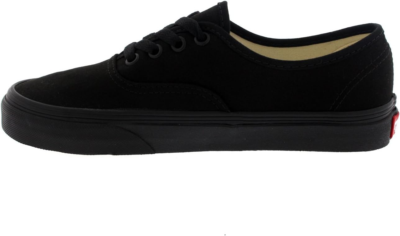 Vans Womens Authentic Canvas Lace Up Sneakers Casual Plimsolls Shoe - Black/Black - 6.5