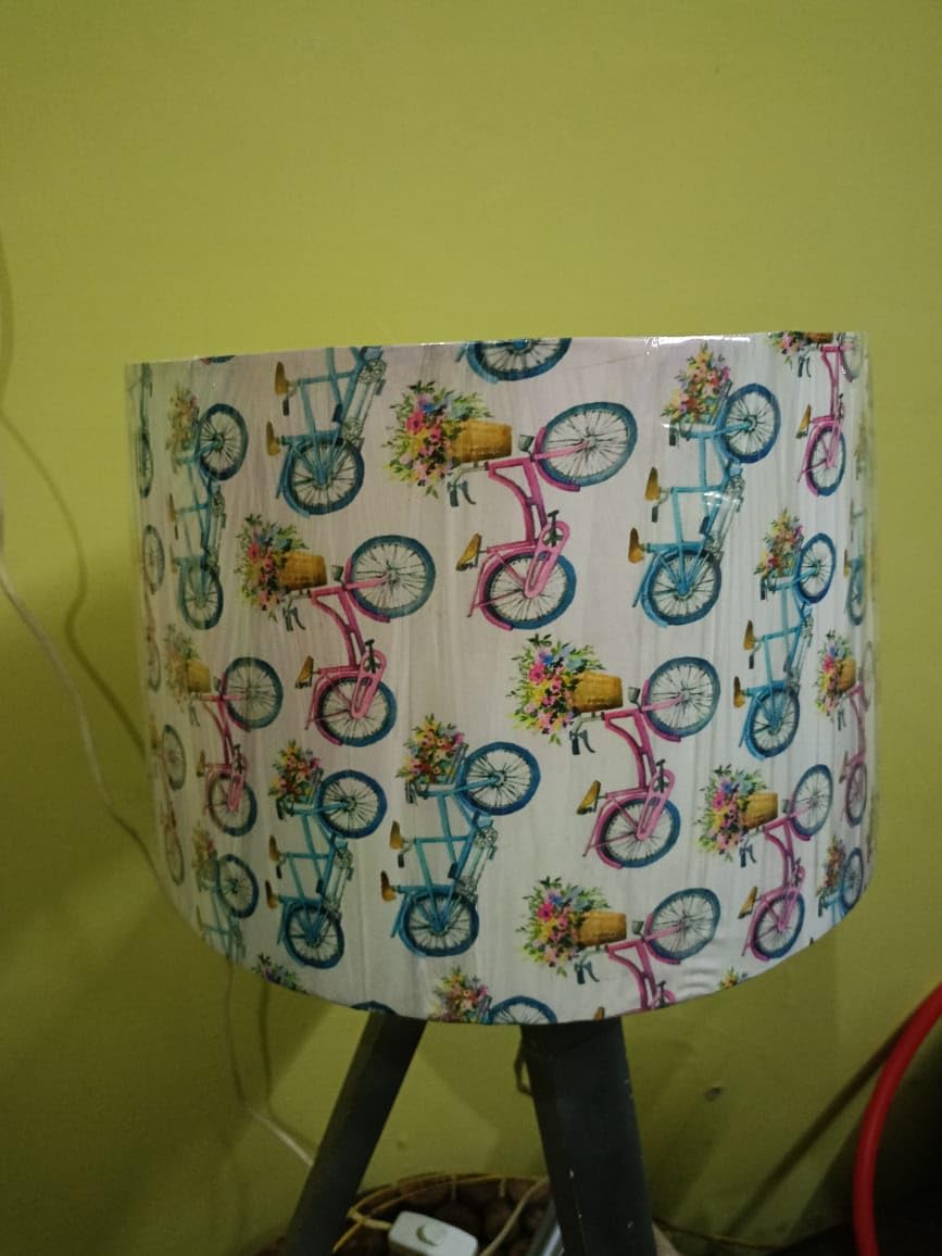 Falcon Traders Beautiful Printed Decorative Burlap Lampshade, Multi Colour (12" x 12" x 8") for Table and Floor Lamps-image-35