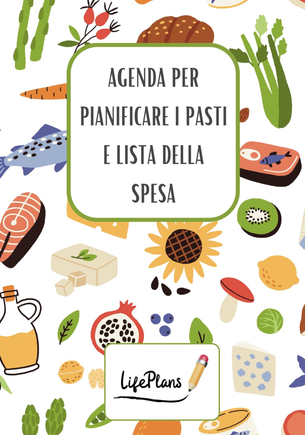 LifePlans Agenda per Pianificare i Pasti e Lista della Spesa - 52 Settimane – Pianificatore di Menù Settimanale (1)