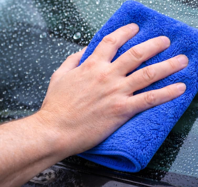 Image of Premium 400 GSM Microfiber car Cleaning Cloth (Pack of 6) | absorbant Microfiber Cloth| car and Bike Washing and Cleaning Multipurpose Micro Fiber Cloths (Multicolour)