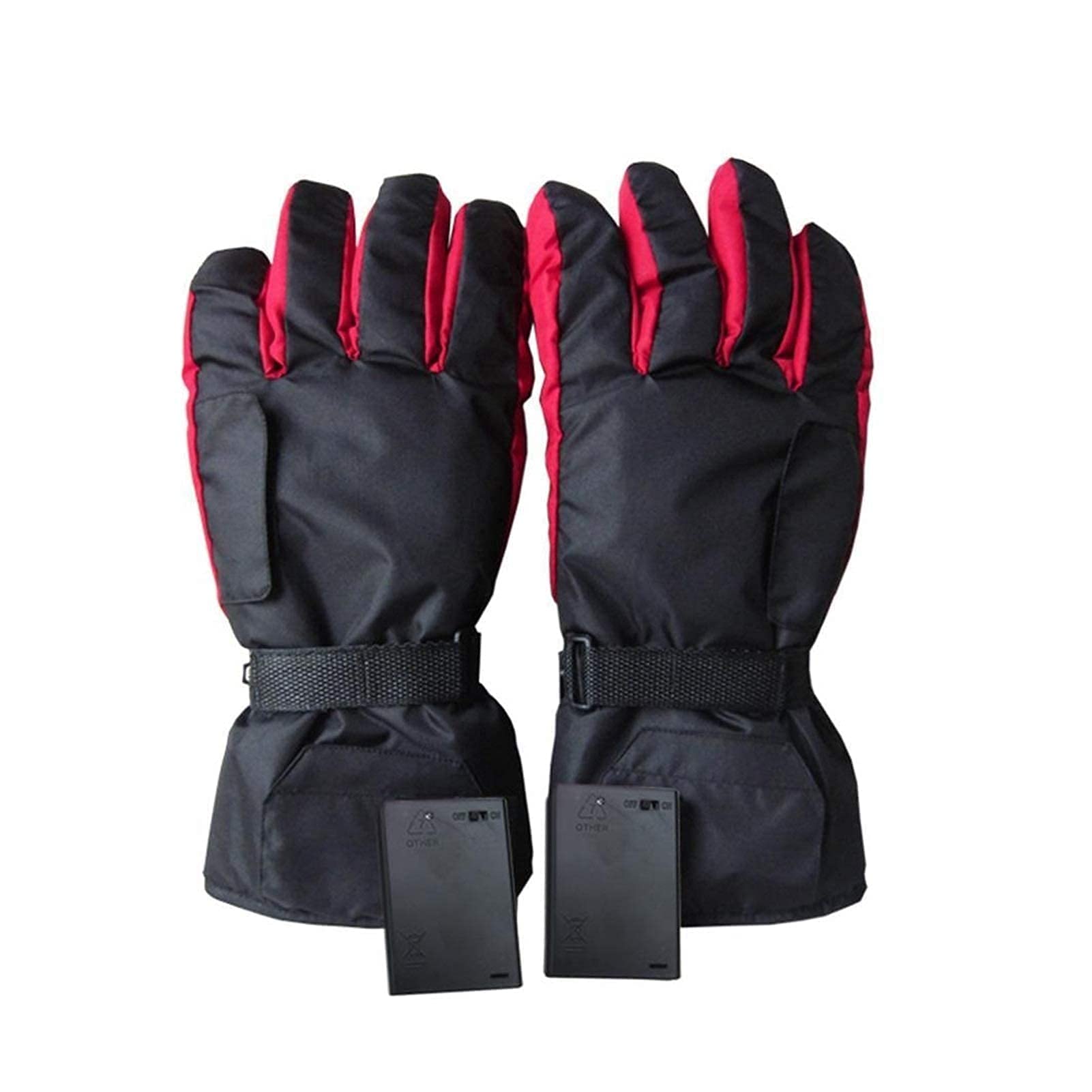Gants chauffants batterie pour moto et sport d'hiver noir
