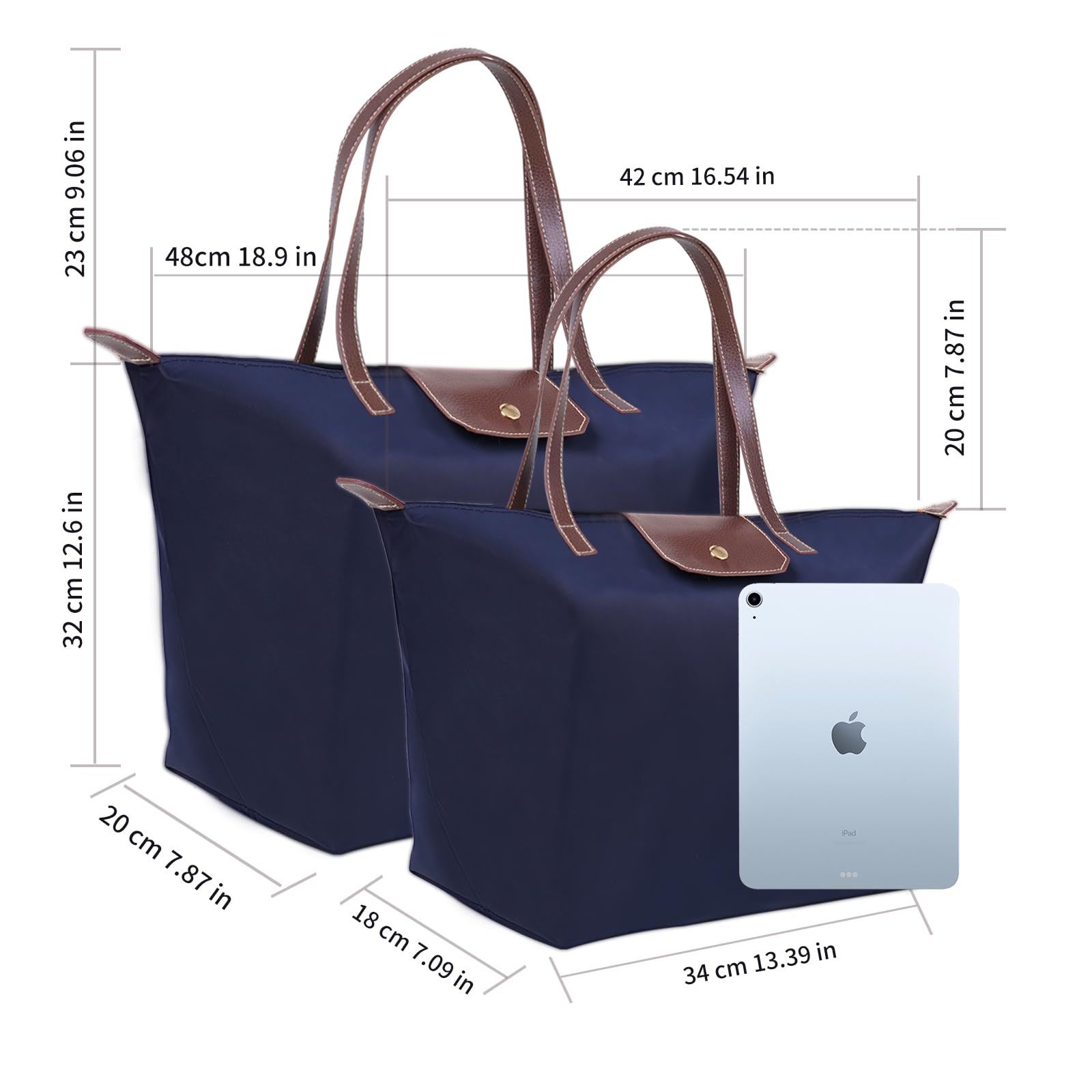 Sac à main pliable en nylon de grande capacité pour les femmes pour les dames Sac à main pour les achats