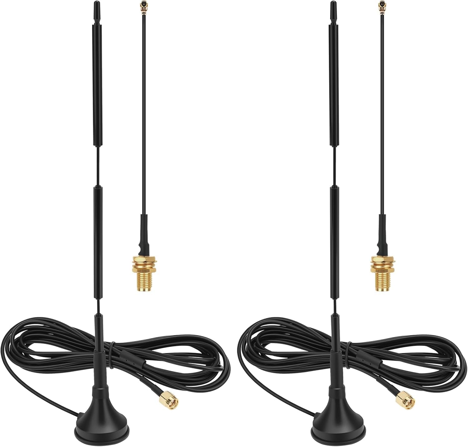 2Pcs Meshtastic 868MHz Lora Antenna 10dBi Gain Outdoor Long Range Magnetic Base Antenna 29cm Omni SMA Male for ESP32 LoRa V3 & V4 Development Board LoRa Module with 10cm Extension Cable