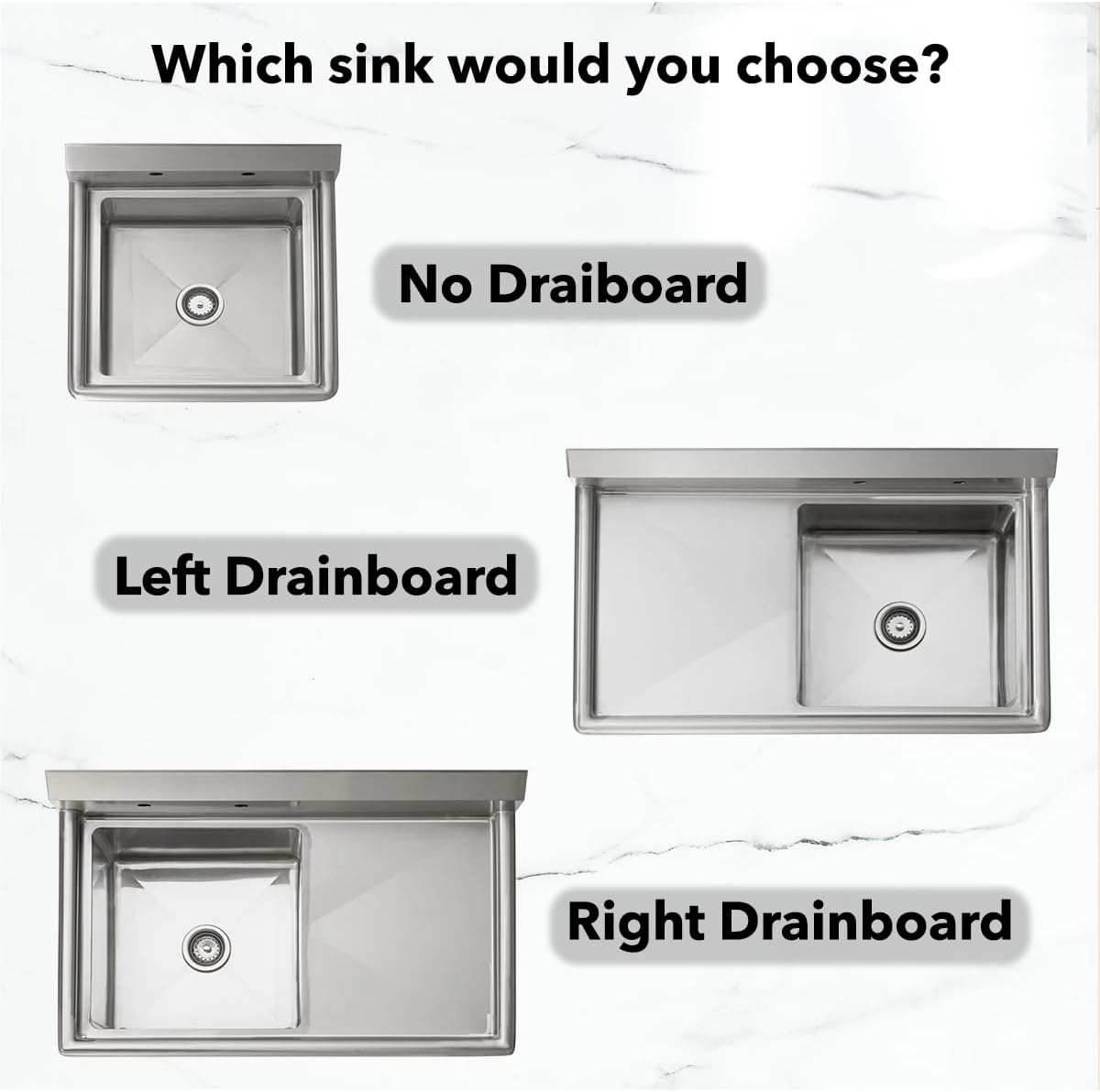 23.5" Commercial One Compartment Sink - 18-Gauge 304 Stainless Steel, 18"x18"x12" Bowl, Galvanized Legs, Adjustable Feet - Utility Prep & Wash Sink for Restaurant, Bar, Kitchen