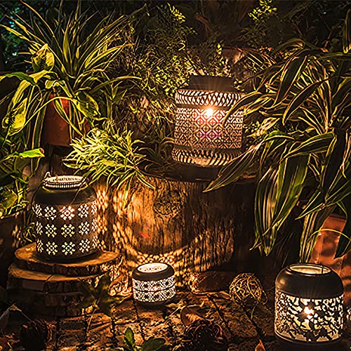 Lanterne à bougie en verre style panier ajouré romantique