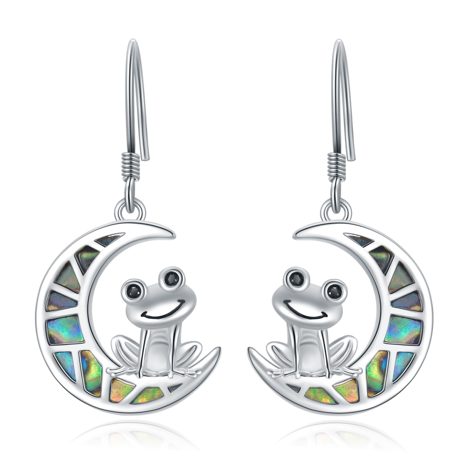 Bienen Ohrringe Geschenke für Frauen 925 Sterling Silber Mondstein Honig mit Biene Herz Ohrhänger Bienenstock und Biene Blume Leverback Ohrringe Schmuck
