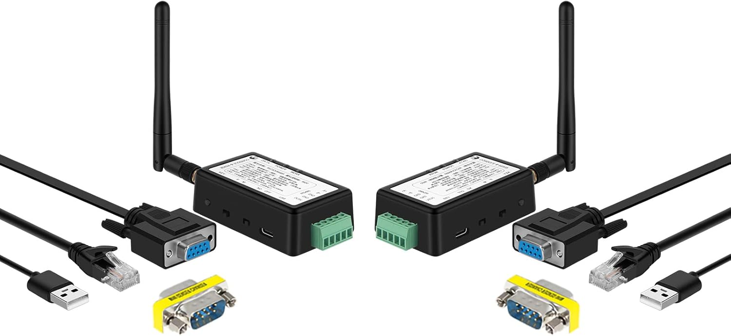 A Pair of DXCP13 Bluetooth 5.1 to Serial RS485/RS232