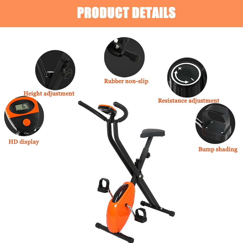 Cyclette Indoor, Bicicletta da Casa Pieghevole per Esercizi con Display a LED E Regolazione della Resistenza Infinita, Sicurezza del Volano all-Inclusive Nessun Pericolo Nascosto