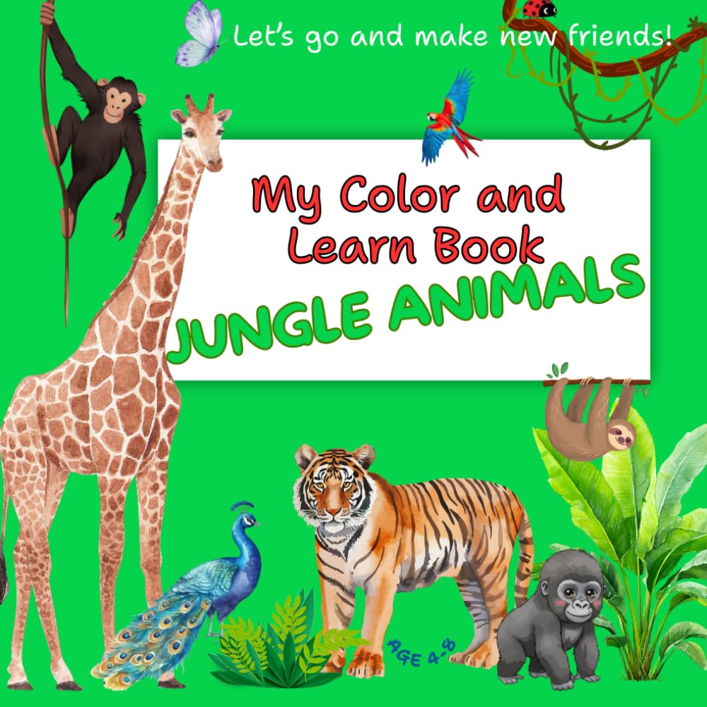 My Color and Learn Book: JUNGLE ANIMALS