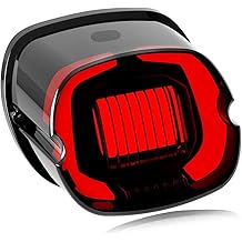 NTHREEAUTO Smoked LED Strobe Brake Tail Light Rear Taillight Compatible with Harley Dyna Road King Electra Glide Sportster Heritage Softail Fatboy Touring