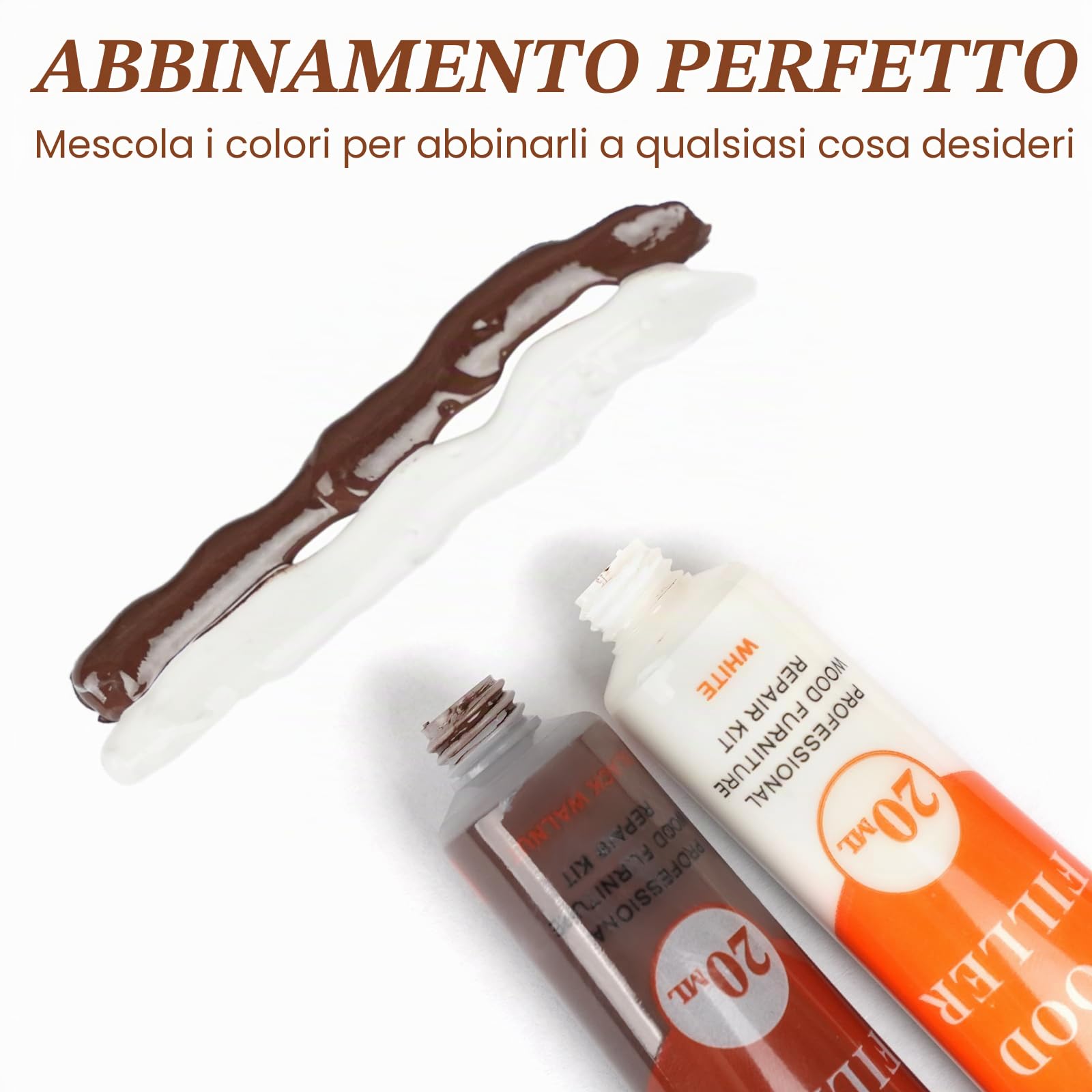 SEISSO Kit di riparazione di mobili, kit di riparazione di pavimenti in legno, kit di ritocco per mobili, riparatori di graffi, porta, pavimento