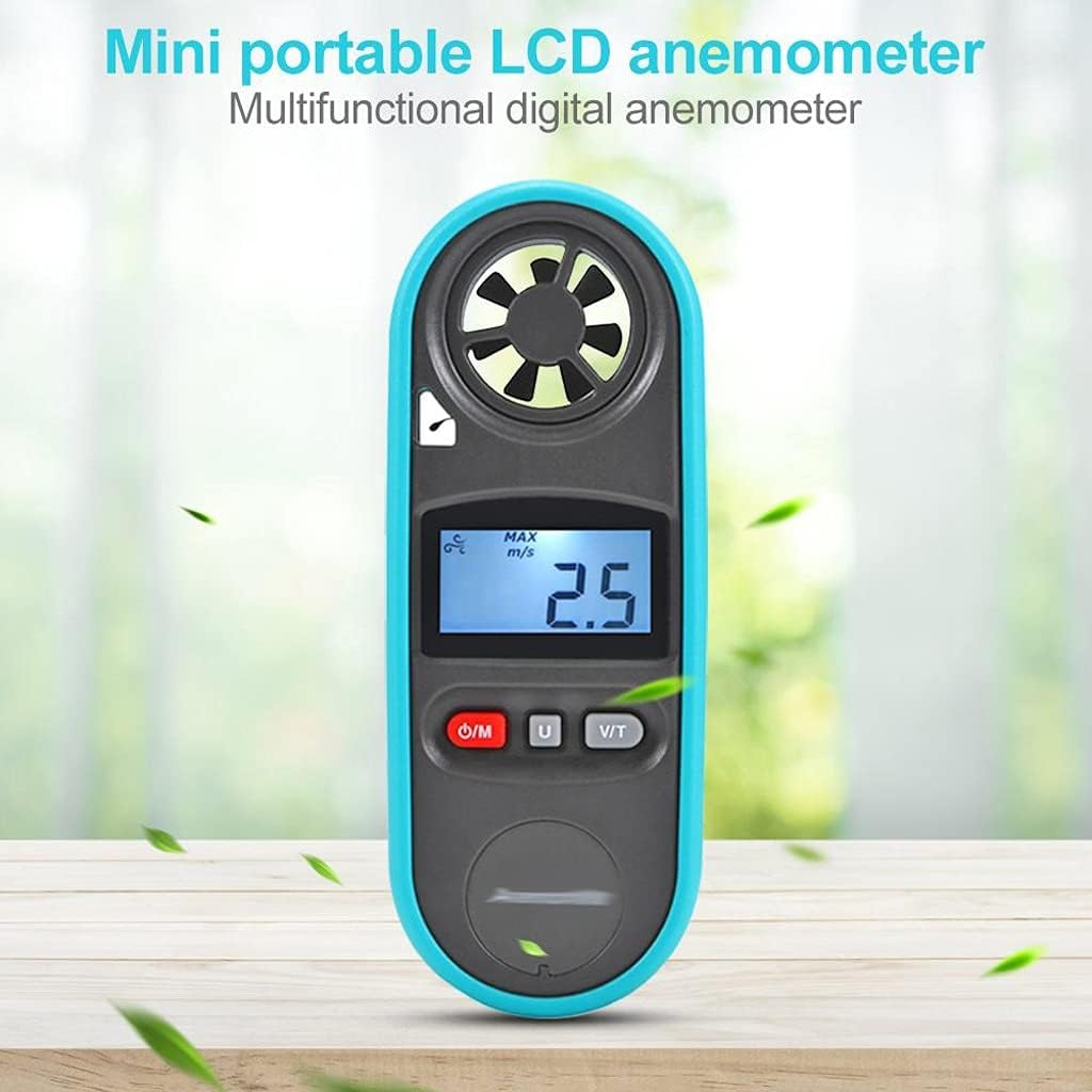 ZLXDP Hand-held Backlight Digital Anemometer Pocket Wind Speed Gauge Meter Dust and Fall Proof Compact Fuselage Portable : Patio, Lawn & Garden